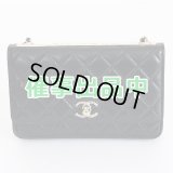 シャネル　チェーンウォレット A80982 ブラック／GP金具