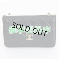 シャネル　チェーンウォレット A80982 ブラック／GP金具
