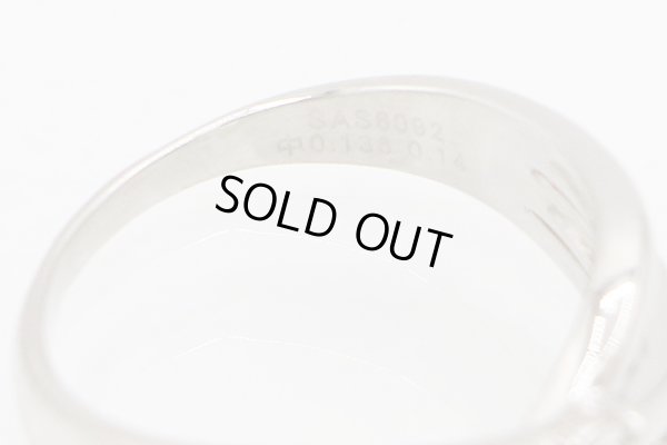 PT900 ダイアイリリング 0.136ct 0.14ct 6.30g　刻印(2)