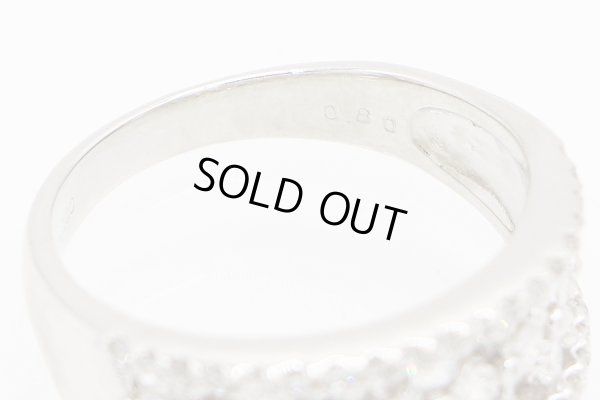 PT900 ダイアイリリング 0.80ct 6.10g　刻印