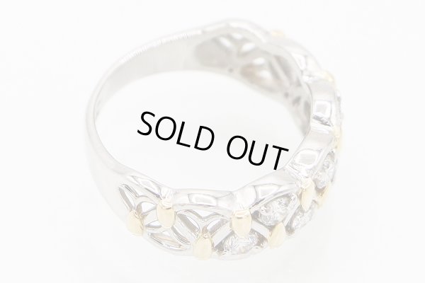 PT900/K18 ダイアイリリング 0.54ct 6.30g