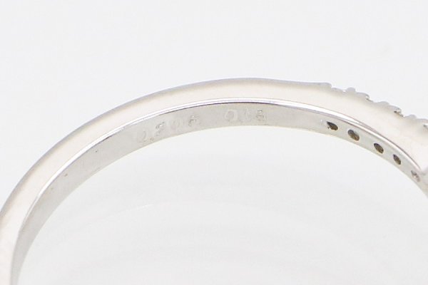 PT950 ダイアイリリング 0.206ct 0.18ct 2.70g　刻印(2)