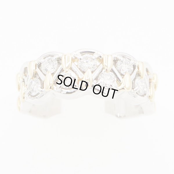PT900/K18 ダイアイリリング 0.54ct 6.30g