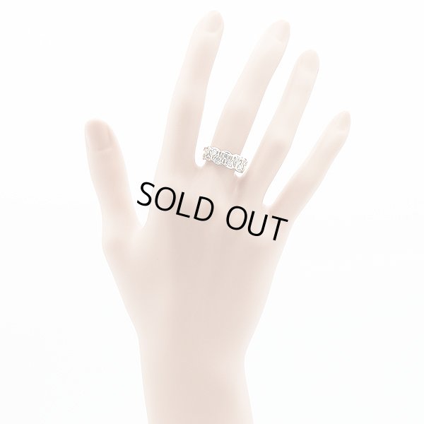 PT900/K18 ダイアイリリング 0.54ct 6.30g　装着イメージ