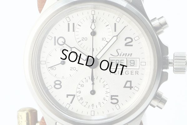 ジン　３５６ＳＡ　フリーガーIII　クロノグラフ　銀文字盤　表面