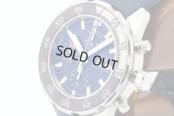 ＩＷＣ　アクアタイマー　クロノグラフ　ＩＷ３７６７１１　紺文字盤　サイド拡大
