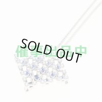ミキモト　K18WG サファイアダイアイリペンダントネックレス 1.70ct 0.87ct 6.90g