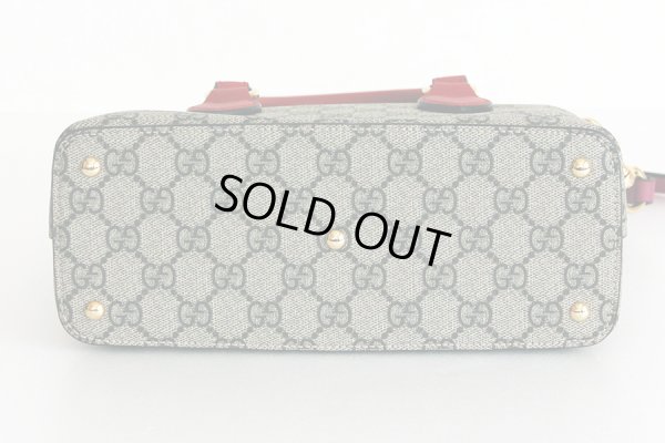 グッチ　GGスプリーム 2WAYミニショルダーバック 453177 204991 ベージュ／ピンク／レッド　底