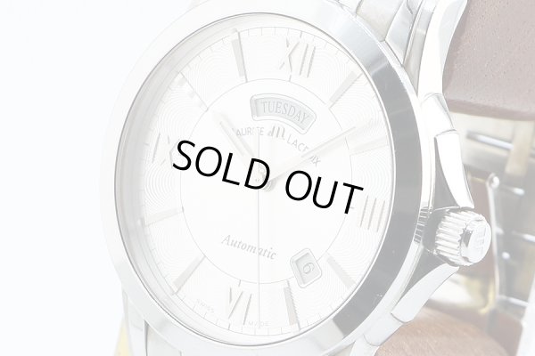 モーリス・ラクロア　ポントス　デイデイト　ＰＴ６０５８　銀文字盤　サイド拡大