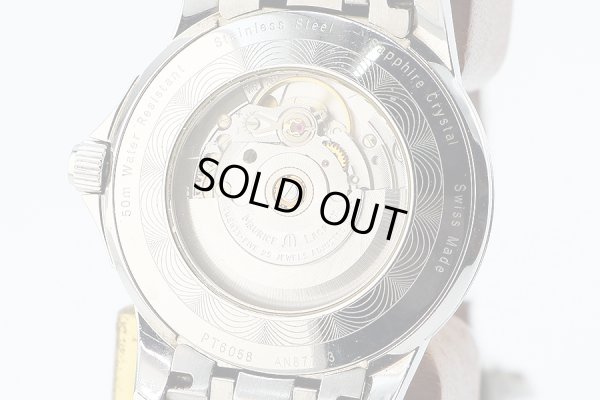 モーリス・ラクロア　ポントス　デイデイト　ＰＴ６０５８　銀文字盤　裏面拡大