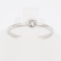 K18WG ダイアイリリング 0.10ct 1.70g