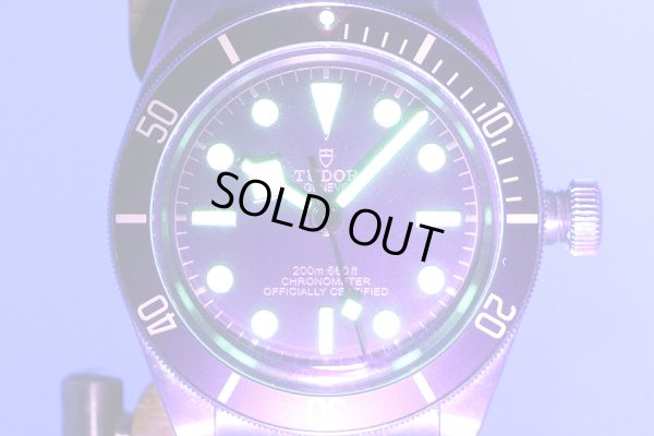 チューダー　ヘリテージ　ブラックベイ　７９０３０Ｎ　黒文字盤　黒ベゼル　ライト