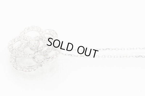 K18WG ダイアイリペンダントネックレス 0.75ct 4.30g　サイド