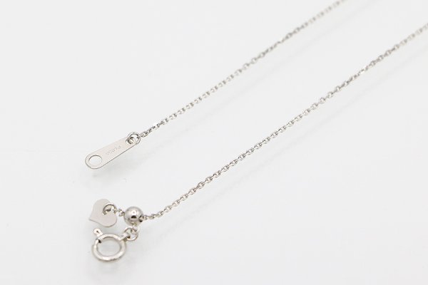 PT900/850 ダイアイリペンダントネックレス 0.410ct 2.60g　留め具外したイメージ