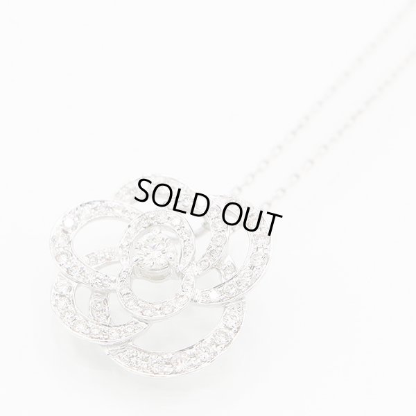 K18WG ダイアイリペンダントネックレス 0.75ct 4.30g