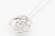 K18WG ダイアイリペンダントネックレス 0.75ct 4.30g　裏面
