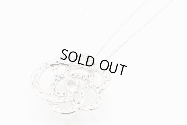 K18WG ダイアイリペンダントネックレス 0.75ct 4.30g　裏面