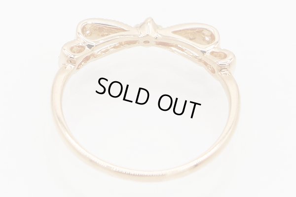 K18PG ダイアイリリング 0.10ct 1.60g　内側