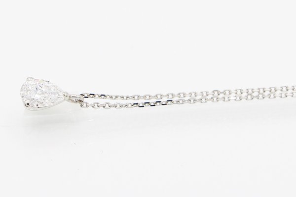 PT900/850 ダイアイリペンダントネックレス 0.410ct 2.60g　サイド