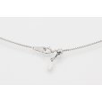 K18WG ダイアイリペンダントネックレス 1.01ct 8.80g　留め具