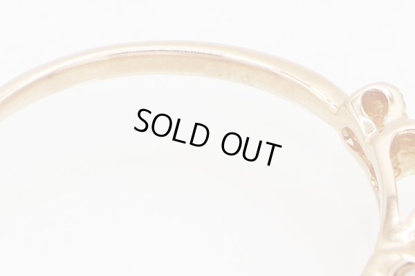 K18PG ダイアイリリング 0.10ct 1.60g　刻印(2)