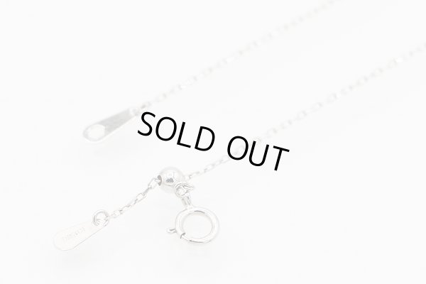 K18WG ダイアイリペンダントネックレス 0.75ct 4.30g　留め具外したイメージ