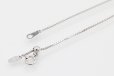 K18WG ダイアイリペンダントネックレス 1.01ct 8.80g　留め具外したイメージ