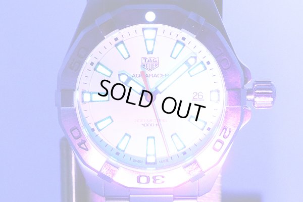 タグホイヤー　アクアレーサー　ＷＢＤ１１１１　白文字盤　ライト