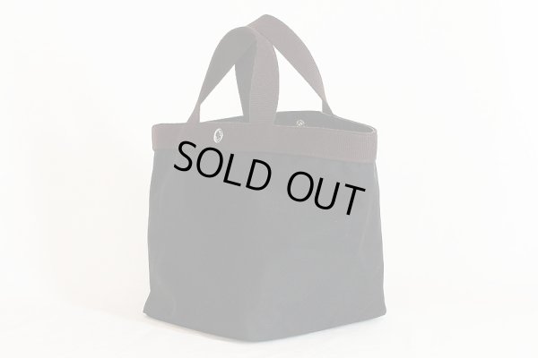 エルベシャプリエ　コーデュラ舟型トートM 707C ノワール／モカ　サイド