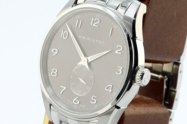 ハミルトン　ジャズマスター　Ｈ３８４１１０　グレー文字盤　スモールセコンド　サイド拡大