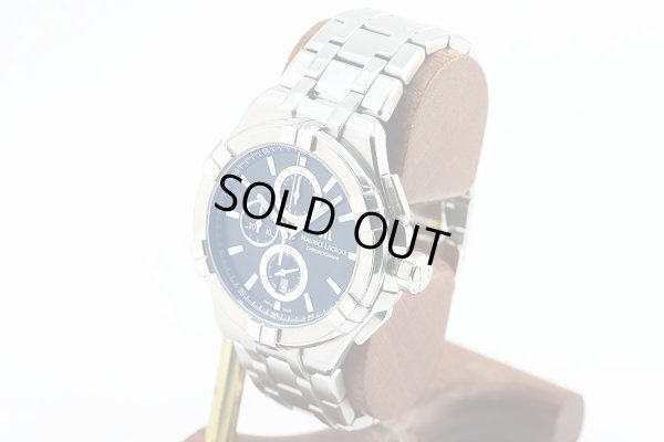 モーリス・ラクロア　アイコン　クロノグラフ　黒文字盤　サイド