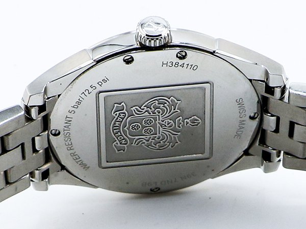 ハミルトン　ジャズマスター　Ｈ３８４１１０　グレー文字盤　スモールセコンド　裏面拡大