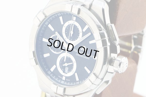 モーリス・ラクロア　アイコン　クロノグラフ　黒文字盤　サイド拡大