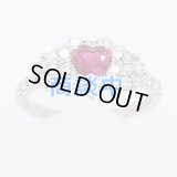 PT900 ルビーダイアイリリング 0.60ct 0.84ct 4.60g