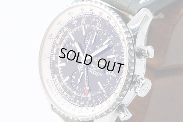 ブライトリング　ナビタイマーワールド　Ａ２４３２２　黒文字盤　サイド拡大