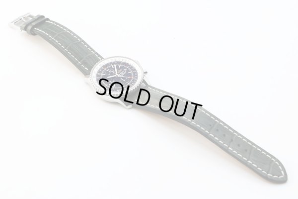 ブライトリング　ナビタイマーワールド　Ａ２４３２２　黒文字盤　革ベルト状態　表面