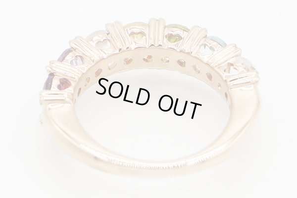 ポンテヴェキオ　K18PG マルチストーンダイアイリリング 0.08ct 4.50g　内側