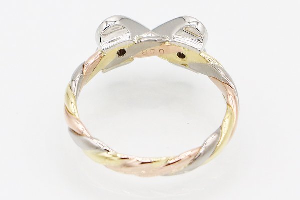 木内 賢治 　PT900/K18/PG ダイアイリリング 0.58ct 5.50g　内側