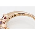ポンテヴェキオ　K18PG マルチストーンダイアイリリング 0.08ct 4.50g　刻印