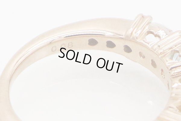 ポンテヴェキオ　K18PG マルチストーンダイアイリリング 0.08ct 4.50g　刻印(2)