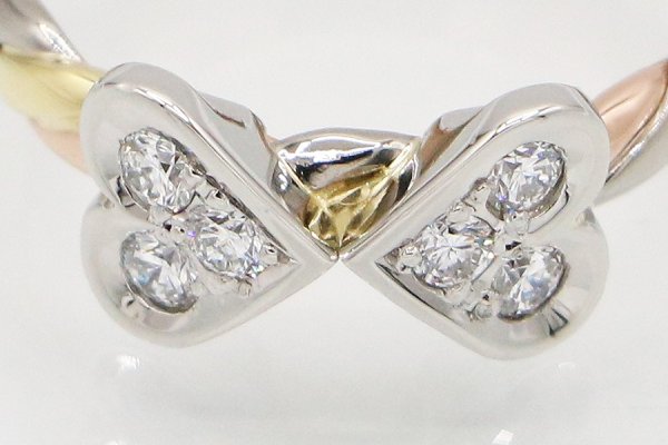 木内 賢治 　PT900/K18/PG ダイアイリリング 0.58ct 5.50g　拡大