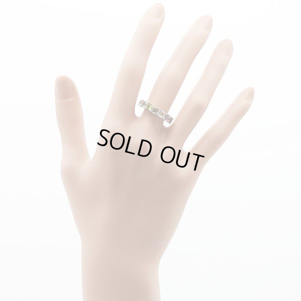 ポンテヴェキオ　K18PG マルチストーンダイアイリリング 0.08ct 4.50g　装着イメージ