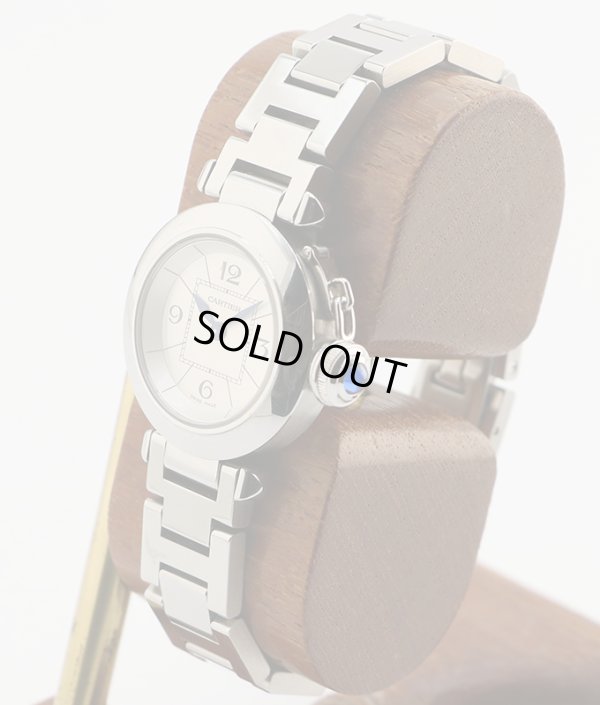 カルティエ　ミスパシャ　２９７３　銀文字盤　サイド