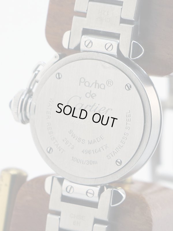 カルティエ　ミスパシャ　２９７３　銀文字盤　裏面拡大