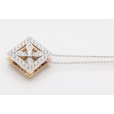 ミキモト　K18WG/PG ダイアイリペンダントネックレス 0.25ct 0.71ct 11.40g　表面サイド
