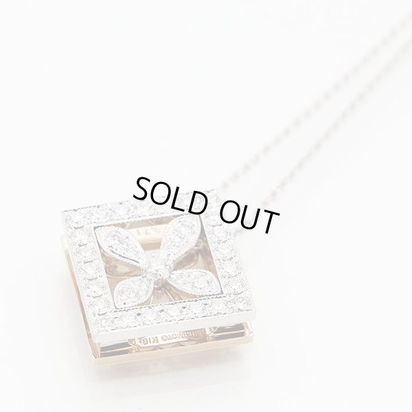 ミキモト　K18WG/PG ダイアイリペンダントネックレス 0.25ct 0.71ct 11.40g