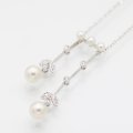 ミキモト　K18WG パールダイアイリネックレス 4.90g