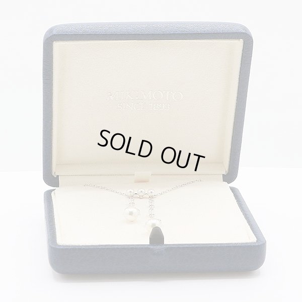 ミキモト　K18WG パールダイアイリネックレス 4.90g　ケース