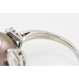 ミキモト　PT950 黒蝶パールダイアイリリング 12.00mm 0.84ct 7.40g　刻印