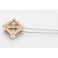 ミキモト　K18WG/PG ダイアイリペンダントネックレス 0.25ct 0.71ct 11.40g　裏面サイド